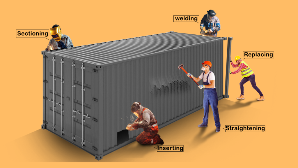 shipping Container Repair Procedures, shipping Container Repair near me,