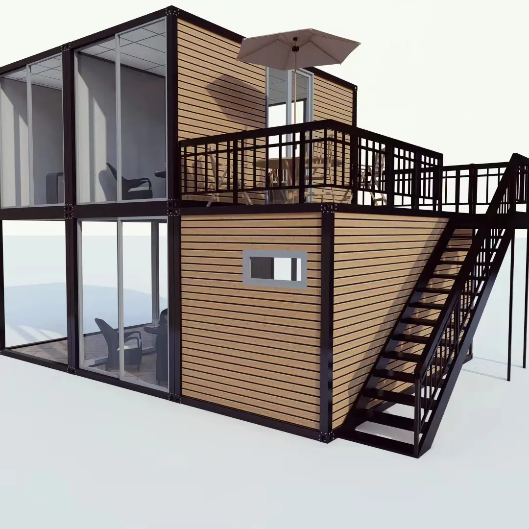 40ft Duplex Container Homes for Sale, Container Homes, 40ft Container House Luxury Prefabricated Home, Duplex Container House for Sale,