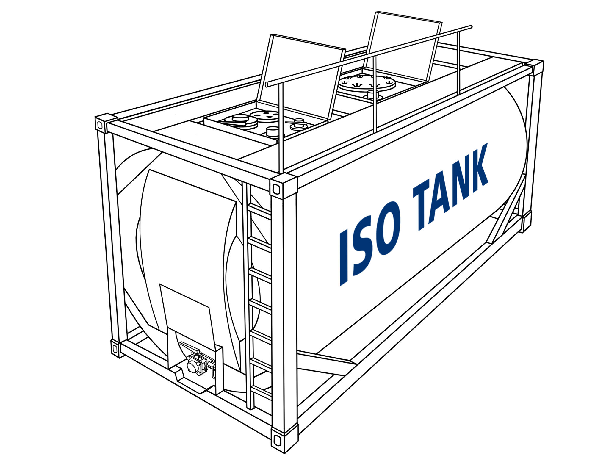 Standard tank container dimensions, ISO tank sizes, 20-foot tank container, 40-foot tank container, tank container specifications, intermodal transport, hazardous cargo containers