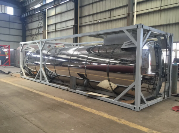 Stainless Steel Heated and Insulated ISO Tanks for Industrial Purposes, Stainless steel heated ISO tanks, Insulated ISO tank containers, Industrial ISO tanks, Temperature-controlled tank containers, Chemical transport tanks,