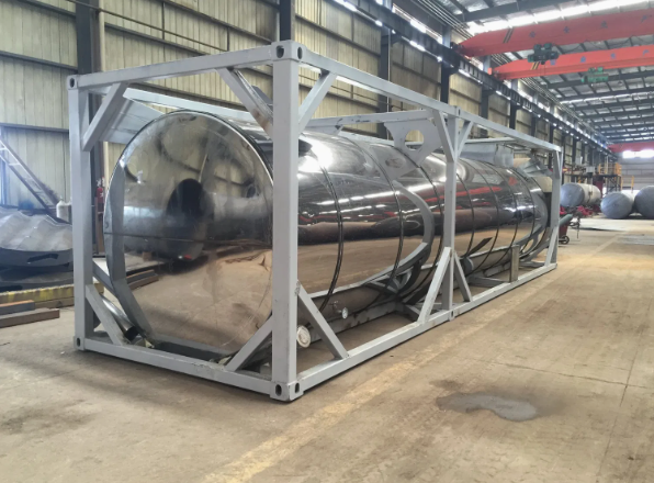 Stainless Steel Heated and Insulated ISO Tanks for Industrial Purposes, Stainless steel heated ISO tanks, Insulated ISO tank containers, Industrial ISO tanks, Temperature-controlled tank containers, Chemical transport tanks,